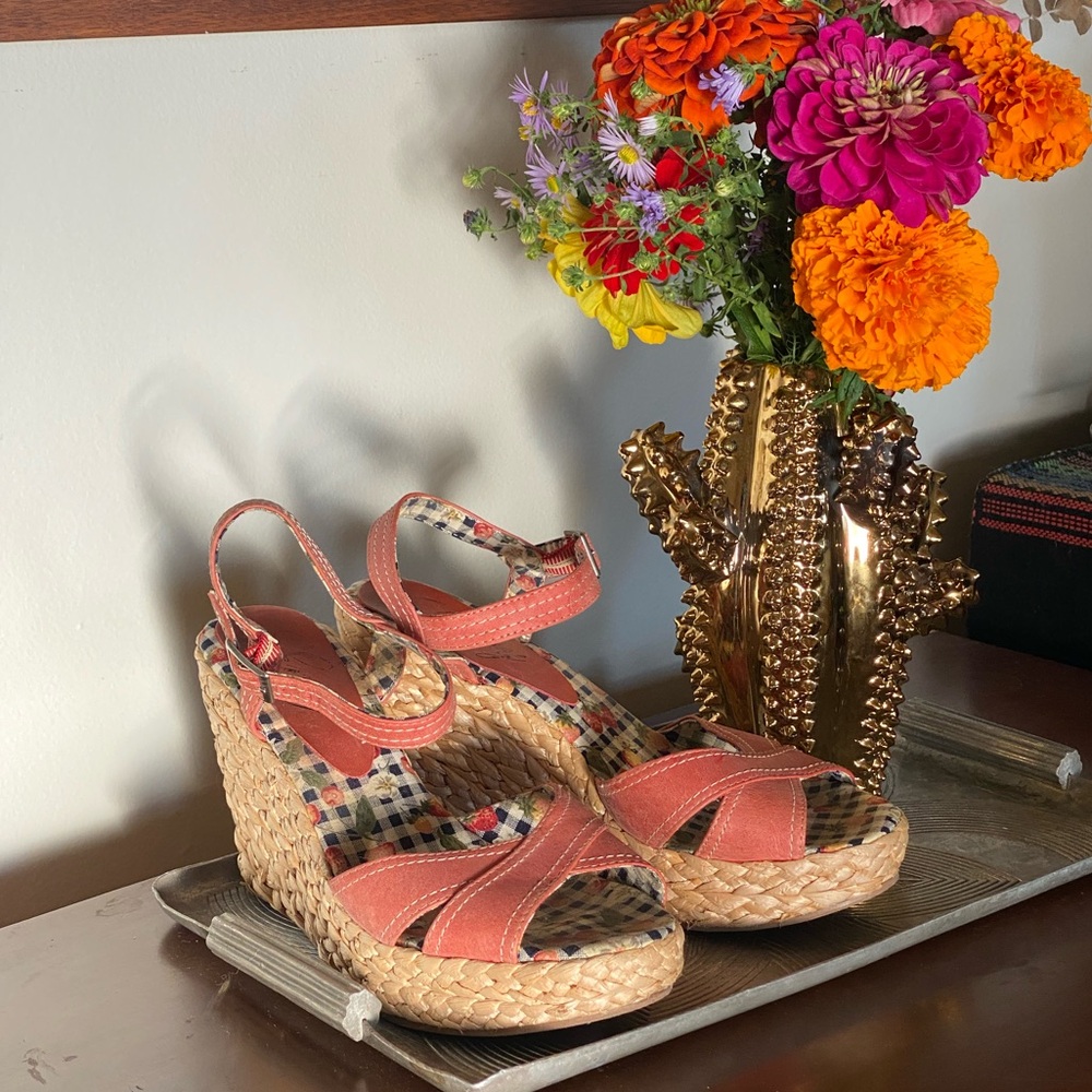 Cross Toe Picnic Wedges